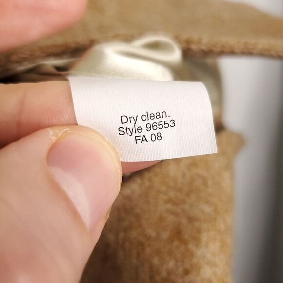 J Crew Blazer WOmens 2 Ruffle Collar Wool Asymmetric Open Twee French Tan Girly - Picture 6 of 8